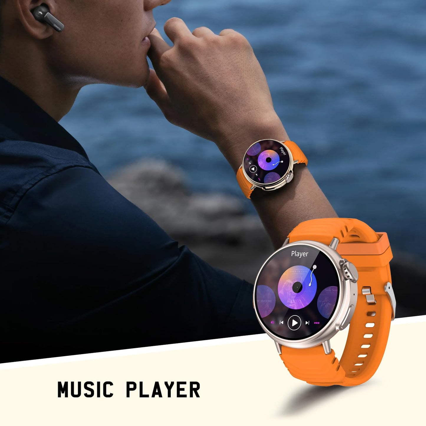 MISIRUN Smartwatch Ultra Men Women с функция за телефон, 1,52" кръгъл HD дисплей, 120+ спортни режима Фитнес часовник с монитор за сърдечен ритъм, монитор за сън, крачкомер, водоустойчив часовник за Android iOS