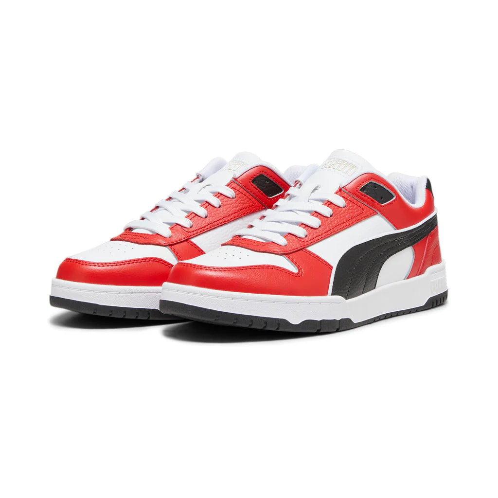 PUMA RBD Game Low, Мъжки маратонки, Puma White Puma Black за всяко време Red Puma Gold, 44 EU