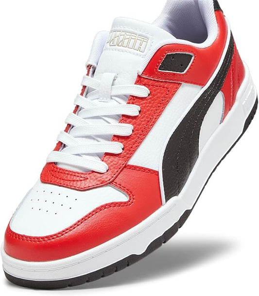 PUMA RBD Game Low, Мъжки маратонки, Puma White Puma Black за всяко време Red Puma Gold, 44 EU